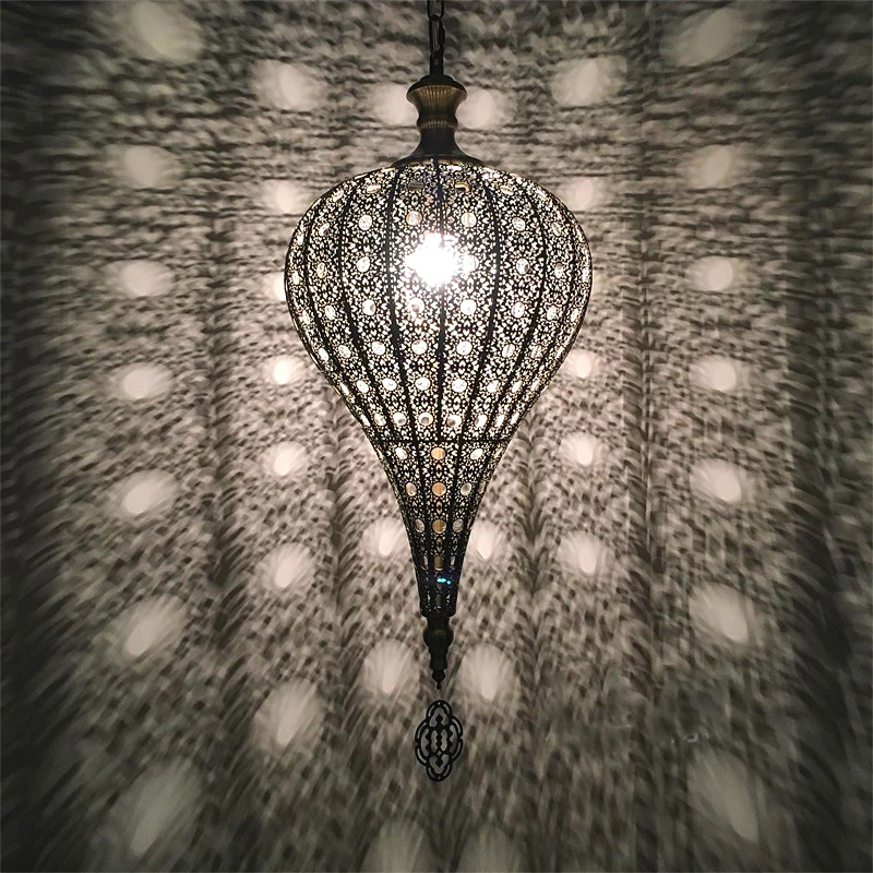 Юго-Восточная Азия узкая люстра ретро спальня Ресторан Кофейня отель кровать и завтрак бар люстра ручной работы