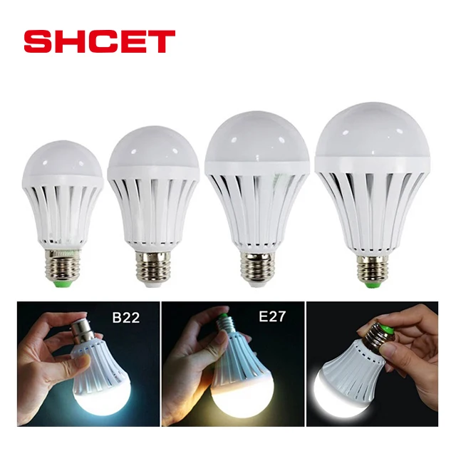 Emergency usage rechargeable led light bulbs with battery backup 5W 7W 9W 12W