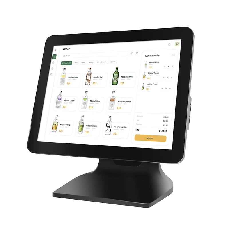 Розничные магазины 15 6 дюймов Wi-Fi Smart POS система кассовых аппаратов с клиентским дисплеем программное обеспечение безопасности оплаты pos