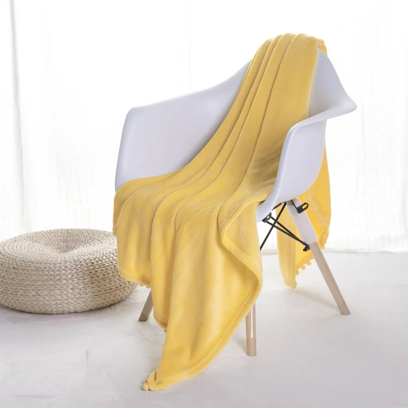 
Wholesale High Quality Flannel Material Pure Color Customized Sheep With Blanket Classroom Office Blanket Baby Blanket 