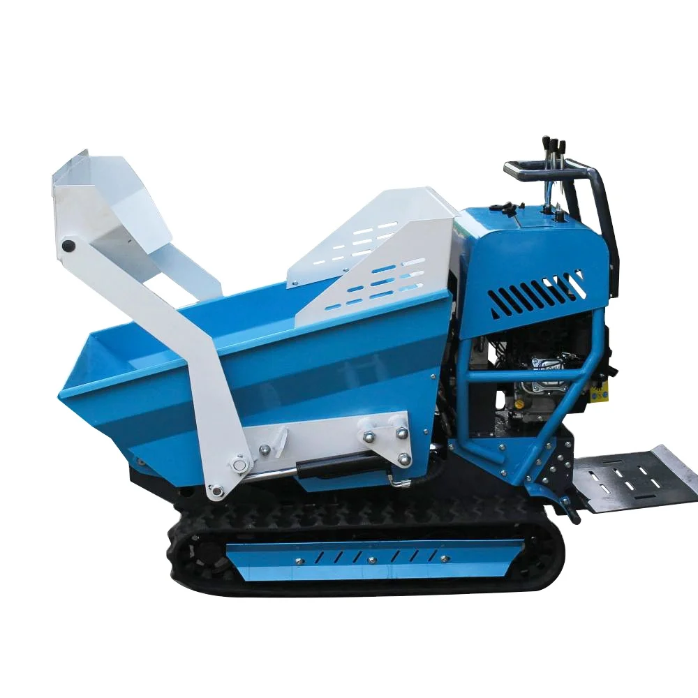 Multifunctional Mini Truck Dumper 1 Ton petrol power wheel barrow Tracked Hydraulic Mini Dumper With Tires