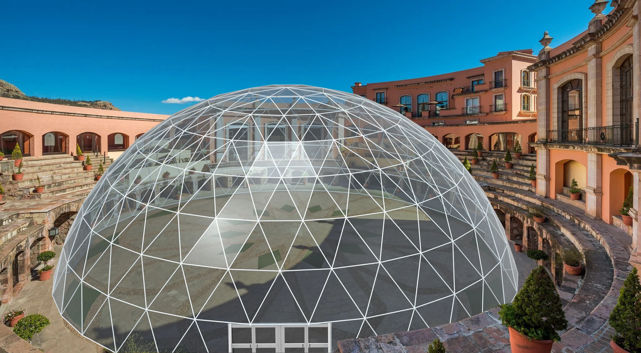 
China manufacturer cheap eco-friendly thermal acrylic geodesic dome tent 