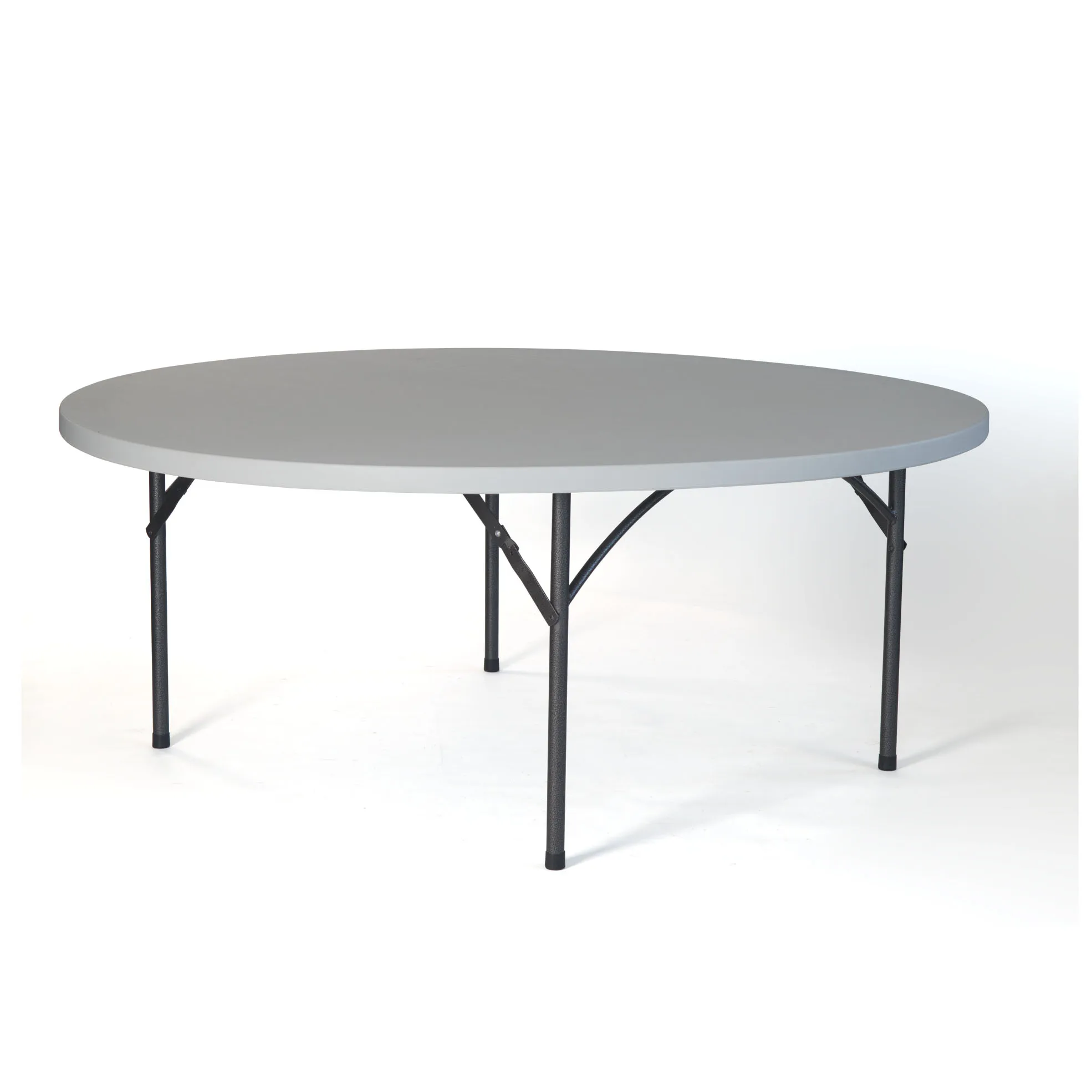
Widely Used 6ft Round white plastic folding table for Restaurant 