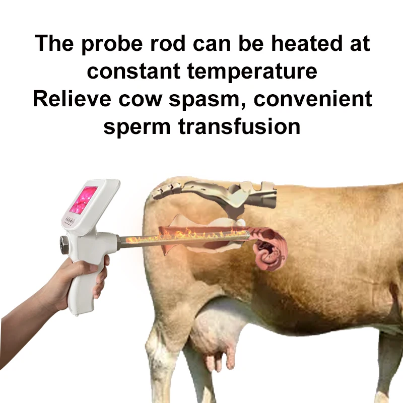 Manufacture cheapest price high definition hd camera visual artificial insemination gun for cow cattle horse equine goat sheep