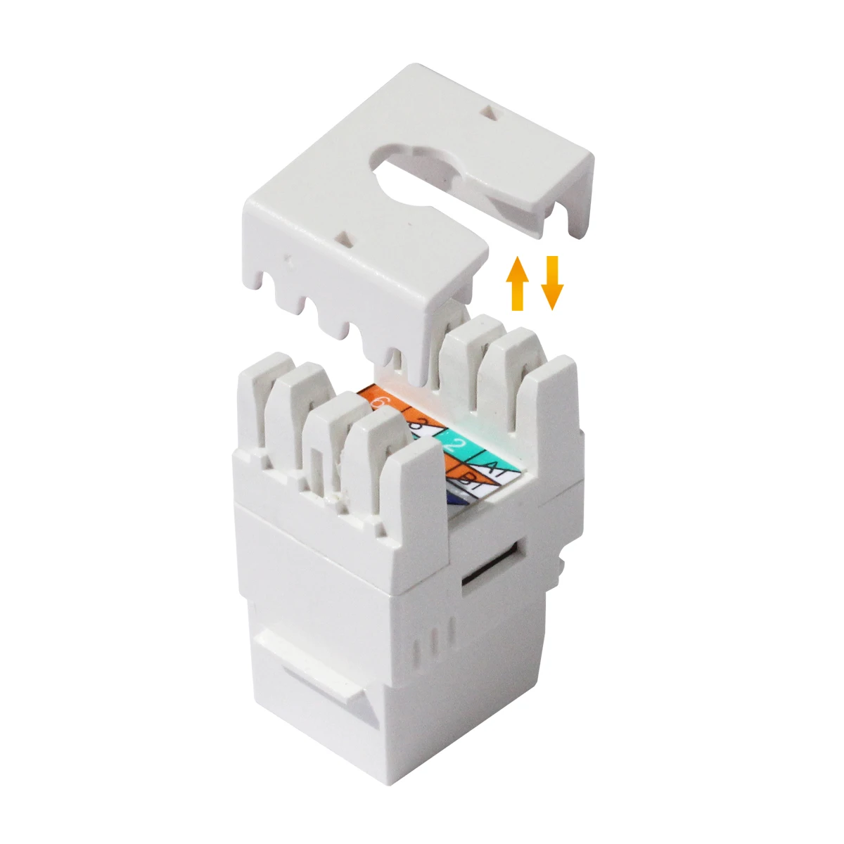 Cat6 cat5e cat6a 180 degree keystone jack without shutter UTP RJ45 jack