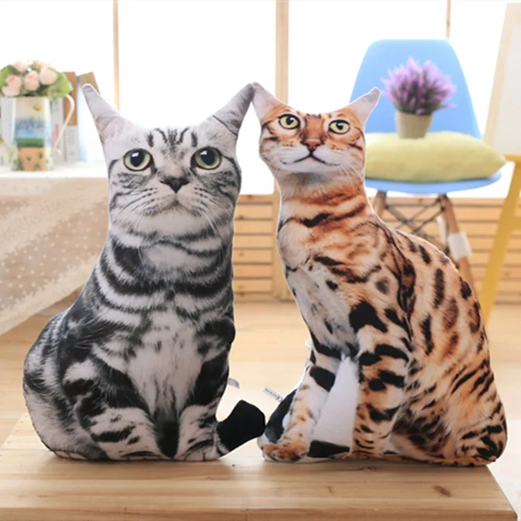 Wholesale Home 3D Animals Shaped 70cm large plush cat pillow animal body pillow cushion