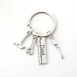 Zinc Alloy Keychain Custom Factory Supply Alloy Keychain Zinc Alloy Personality Hammer Wrench Keychain Dad Letter Pendant