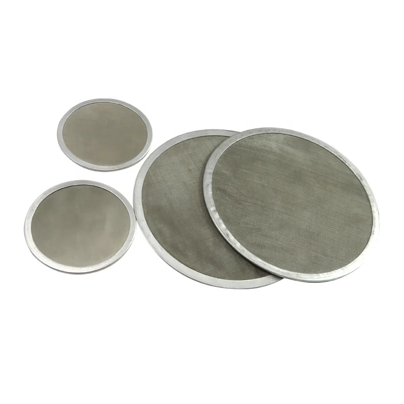 304 316 stainless steel wire meshed filter circular flat round tray