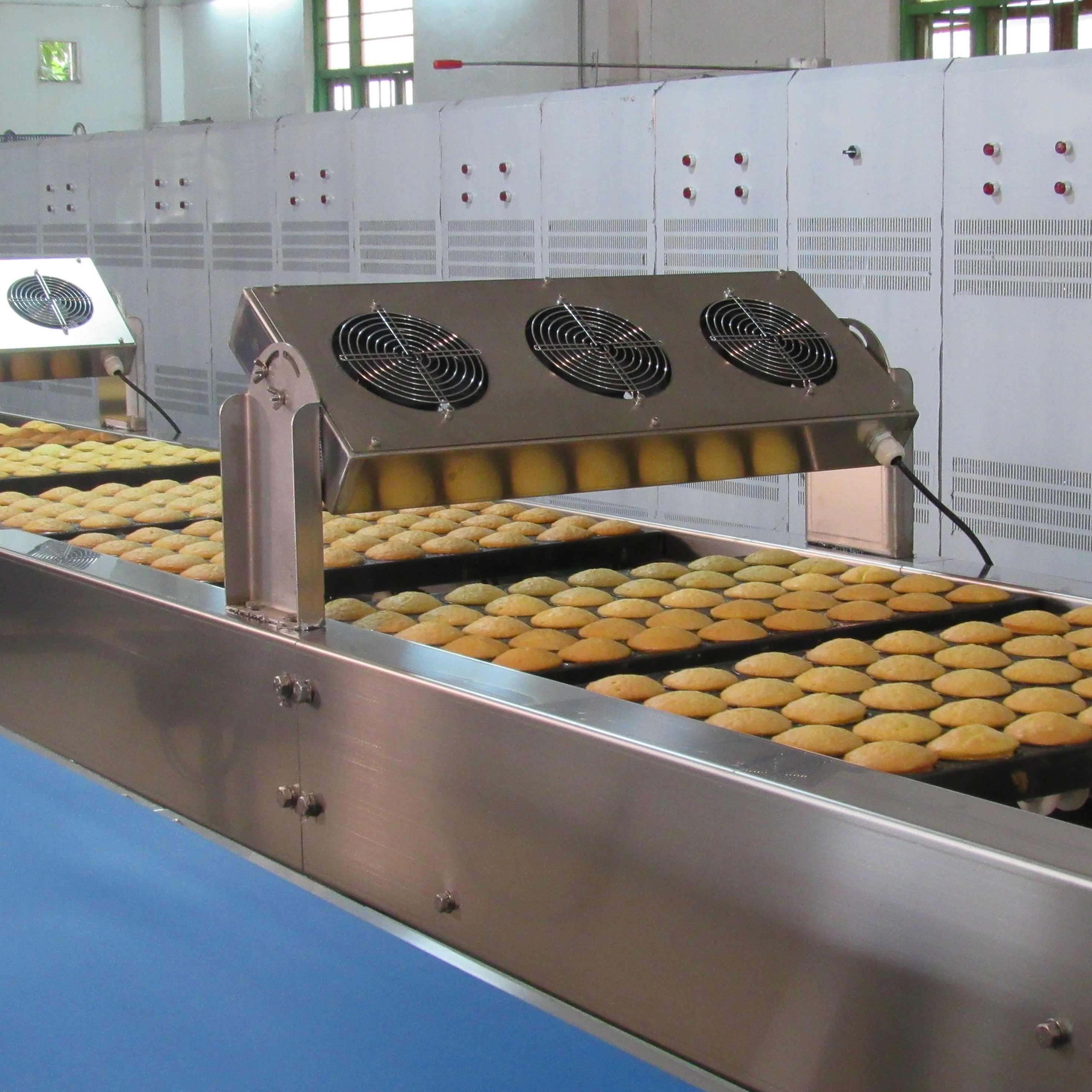 Custom tunnel cake oven baking machine stainless steel bakery oven for cake production line