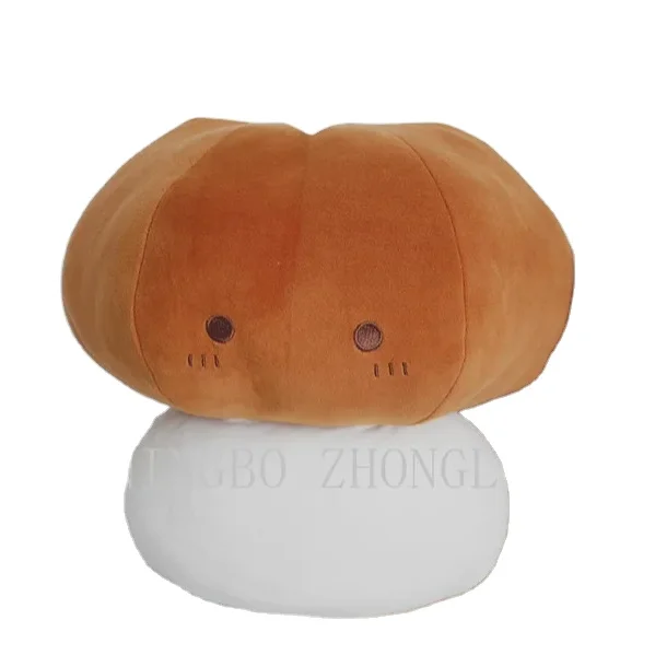 Supersoft stuffed elastic lovely mushroom vegetable fruit pillow toy