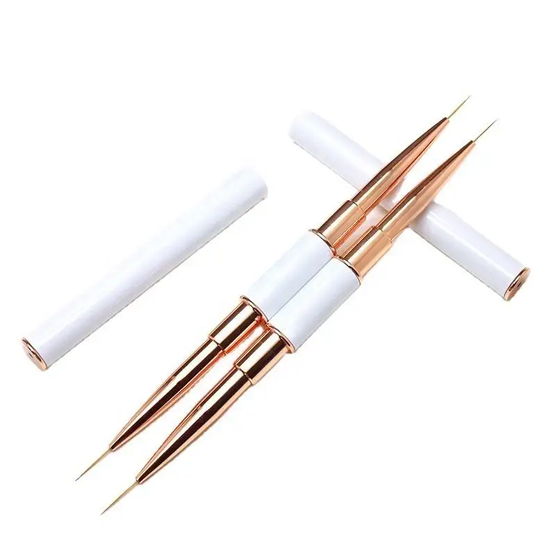 Nail Art Brushes Set 5pcs Double-Ended Nail Brushes for Nail Art with Nail Extension Gel Brush, Builder Gel Brush, Nail Art Line