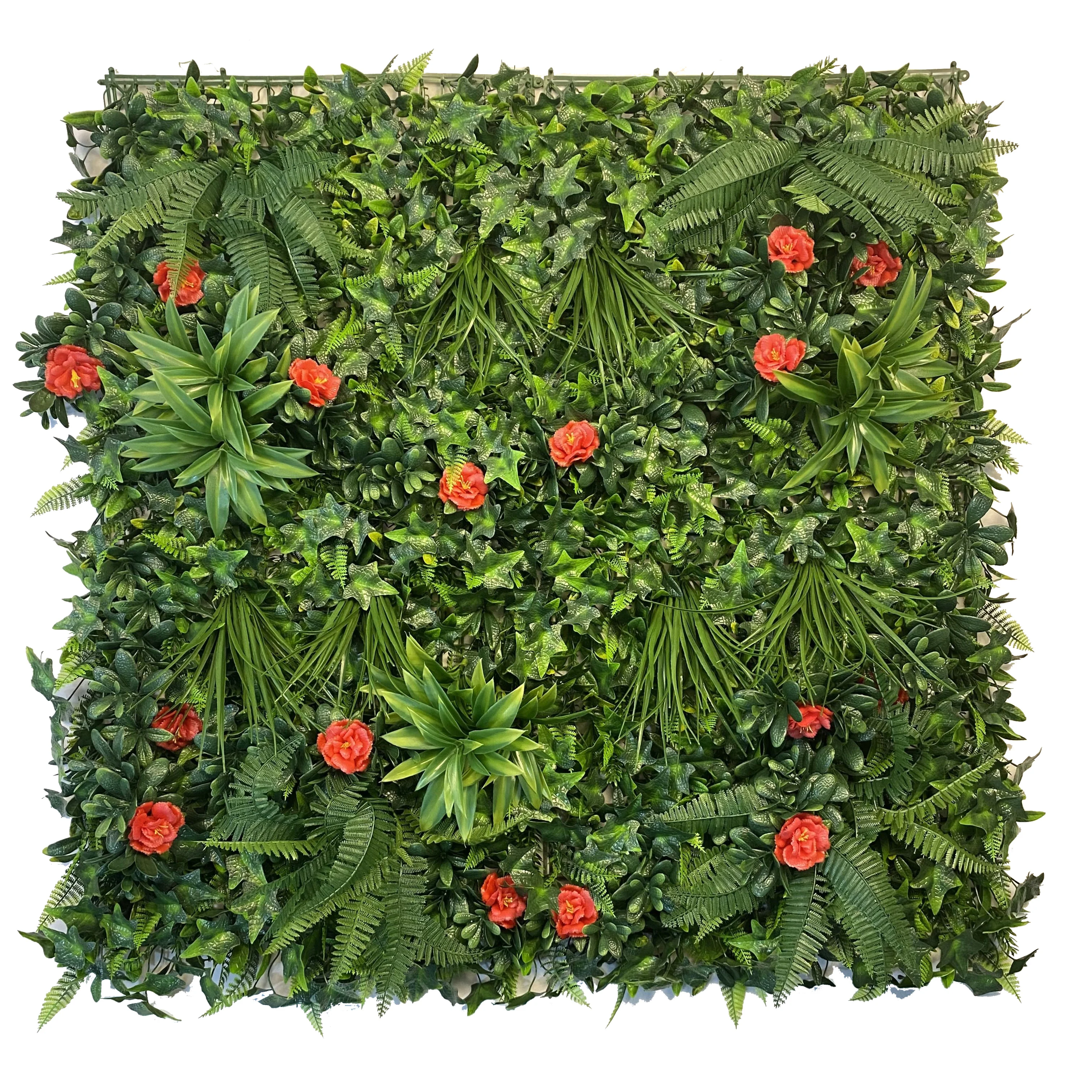 2022 New Arrival Artificial Plastic Plants Greenery Grass Privacy Fencing 3D Artificial Plants Wall
