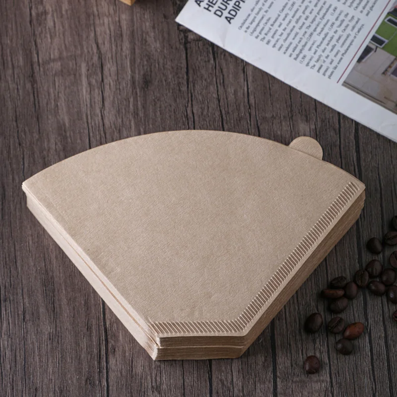 Custom Natural Paper Disposable Cone Coffee Filters Paper Eco-Friendly & Convenient Tea Tool