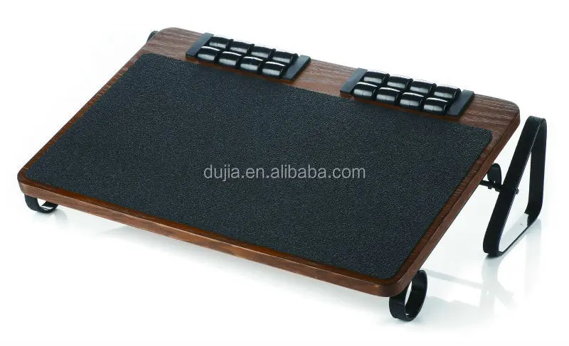 Cixi Dujia Ergonomic design adjustable MDF wooden with steel massage Footrest foot rest