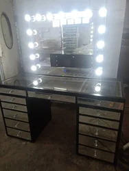 2020 hottest style mirror 13 drawers cheapest Makeup station vanity table with lighted mirror