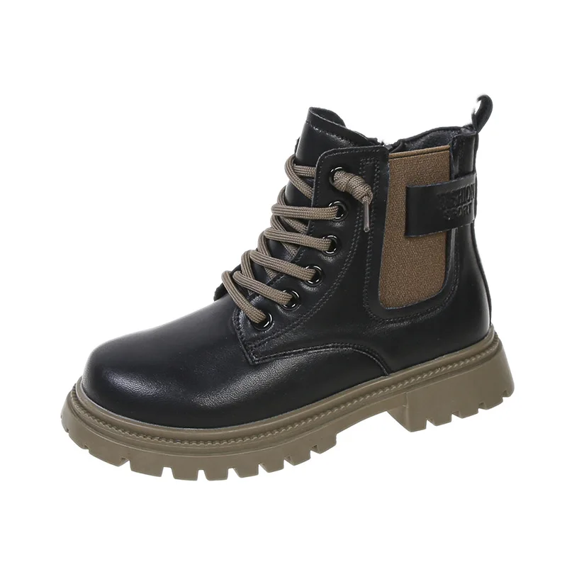 Wholesale Warm Fashion Winter Korean Design Children Non-slip Kids Girl Outdoor Snow Walking Fur Boot Shoes