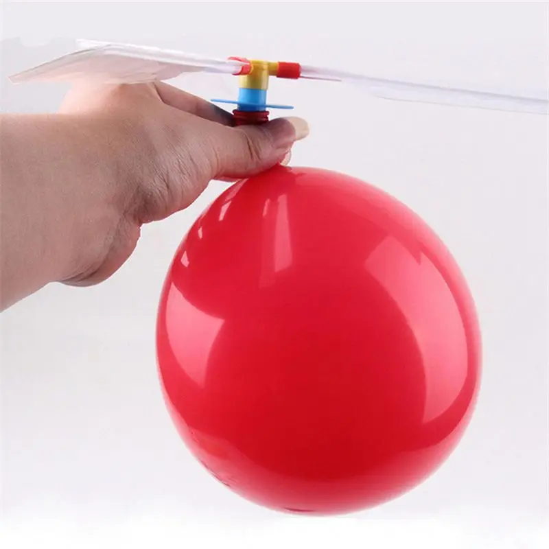 rubber novelty magic  flying airplane toy kids helicopter floating  interactive balloon plane propeller toy