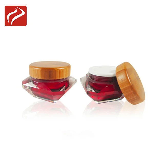 2g 5g 10g 15g 30g 50g 100g Wholesale Cone Shaped Plastic Acrylic Jar With Bamboo Lid