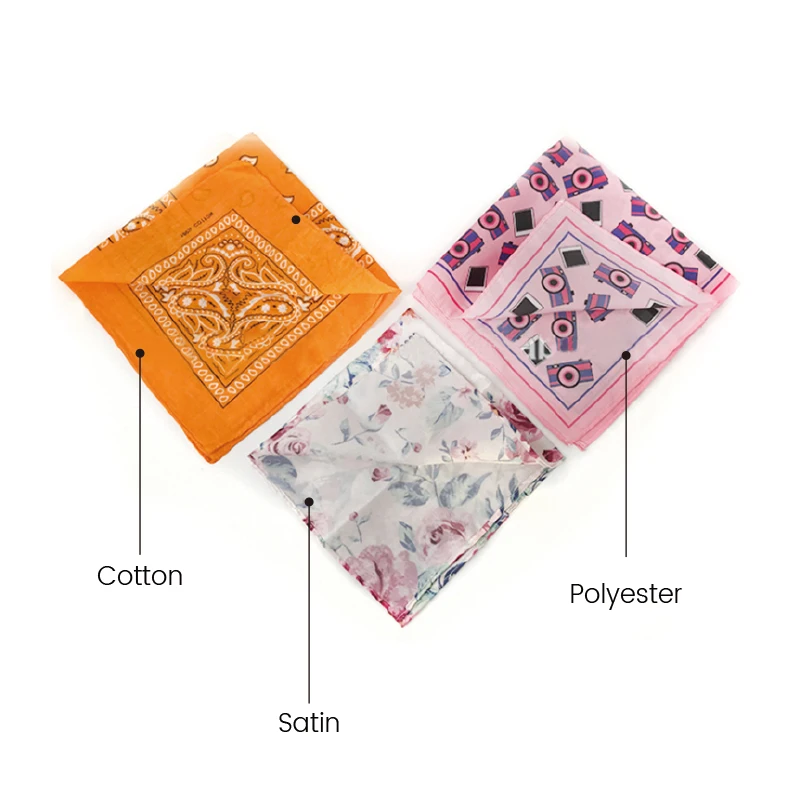 multifunctional bandana colourful custom square silk bandanna printed classic custom bandana logo cotton red bandana custom