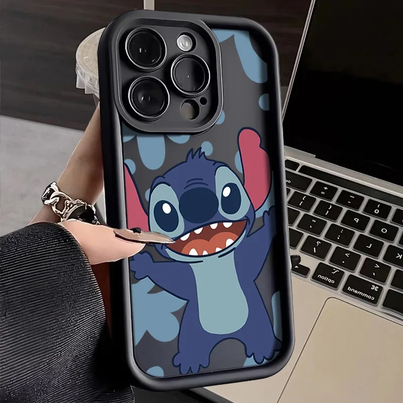 Cute Cartoon character Stitch and Angel drop proof phone case for iphone 15 14 13 12 11 plus/pro/pro max and for phone x/xs/xr