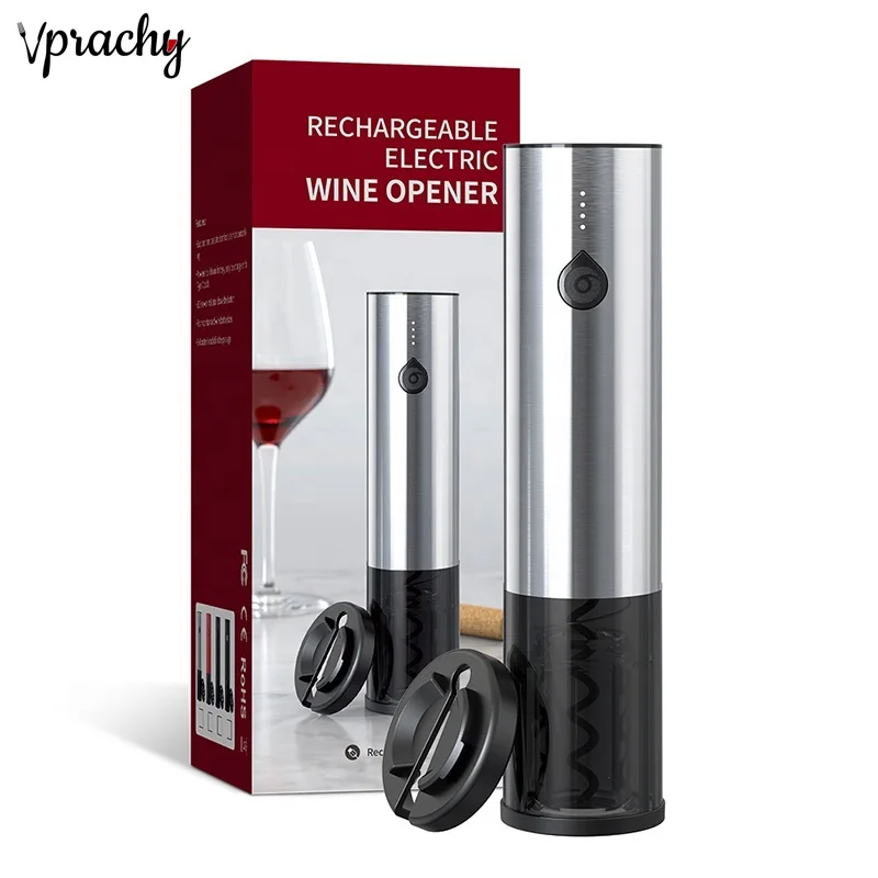 New Arrival Electric Wine Opener One-button Rechargeable Electric Corkscrew Wine Opener for Kitchen