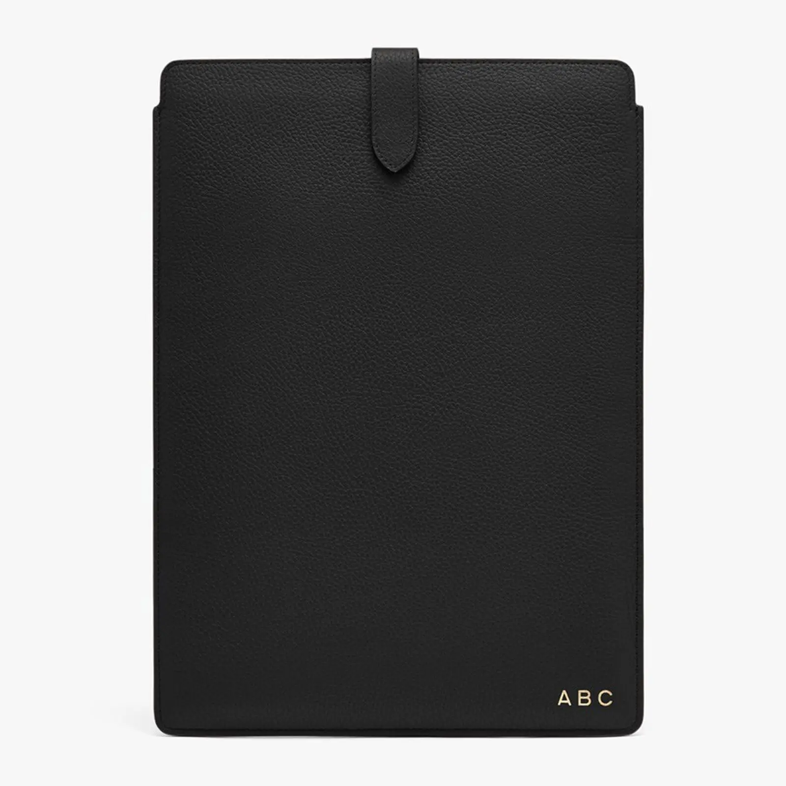 Slim pebbled leather 13 inch laptop bag custom laptop cover case black laptop sleeve for women men