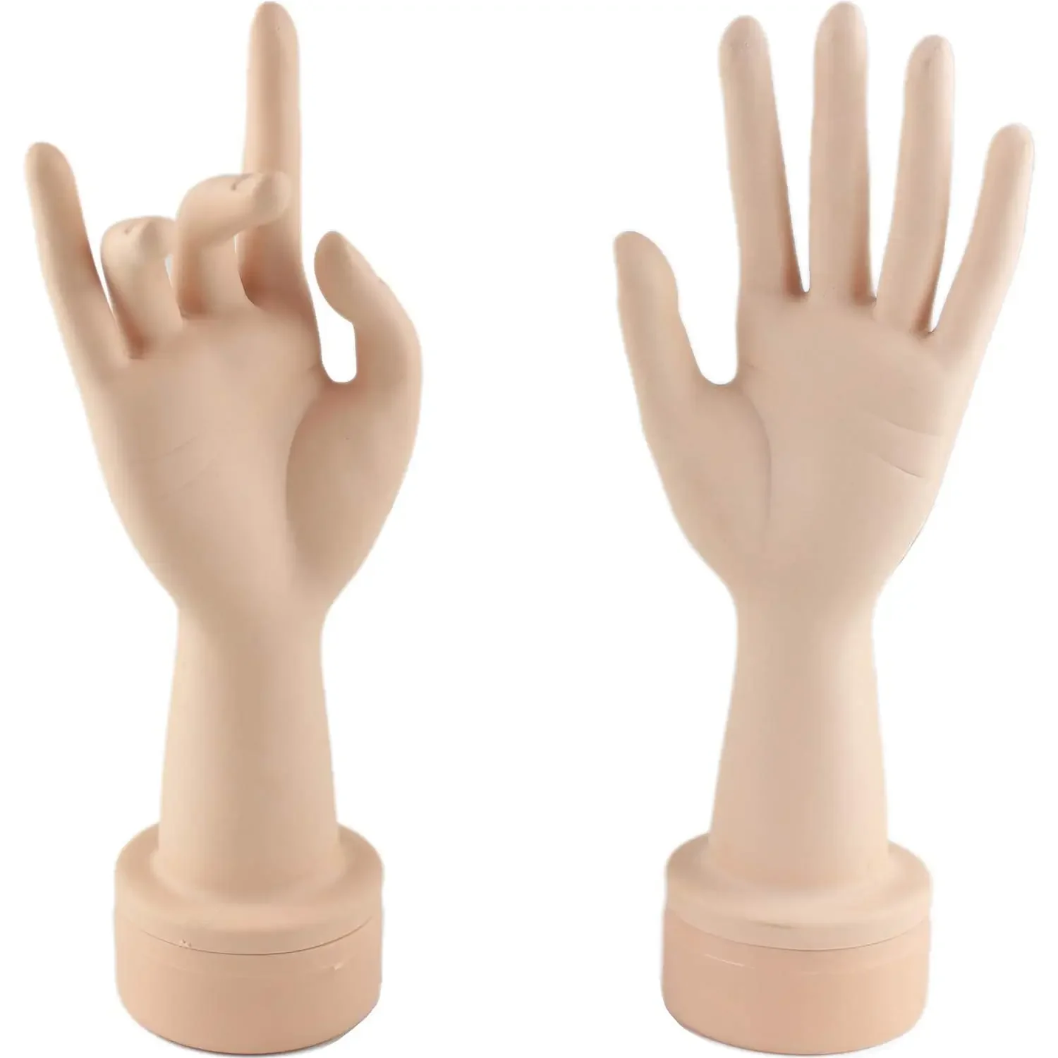 Flexible Mannequin Hand Nail Display with Soft Fingers and Practice Manicure Nails Hand