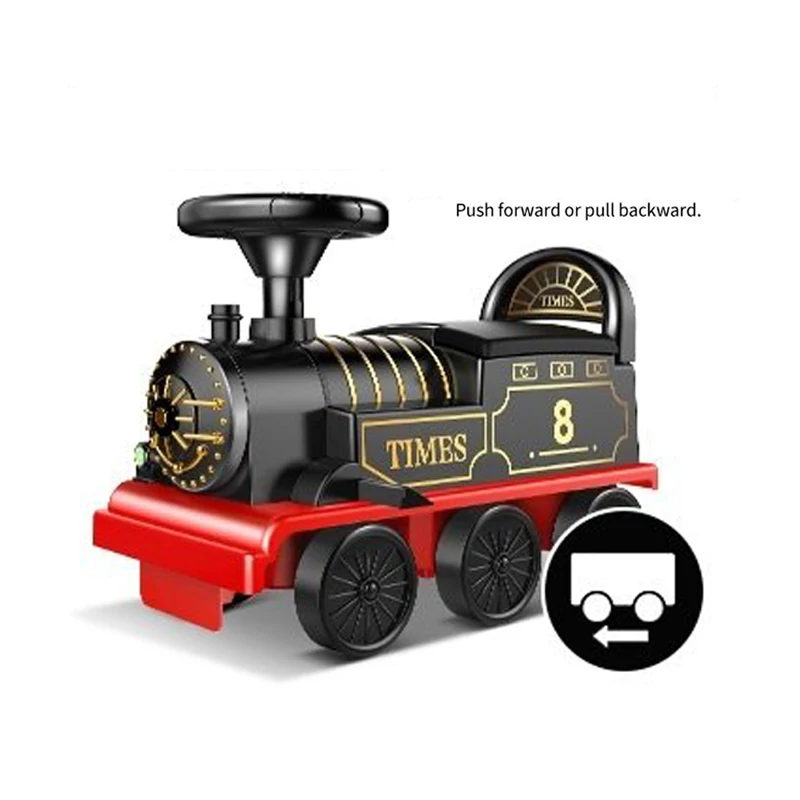 Скользящая музыкальная легкая дорожка поезд сидячие игрушки Детская Езда на машине