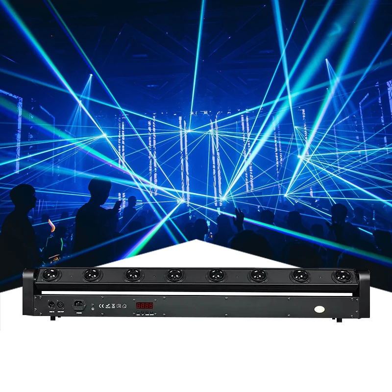 8 Eyes Rgbw Beam Bar Moving Head Stage Laser Light for Dj Nightclub Disco Club Dmx Bar Lights