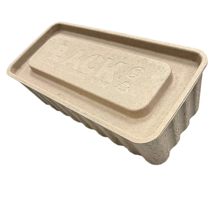 Pulp box lid and bottom box food container Biodegradable packaging