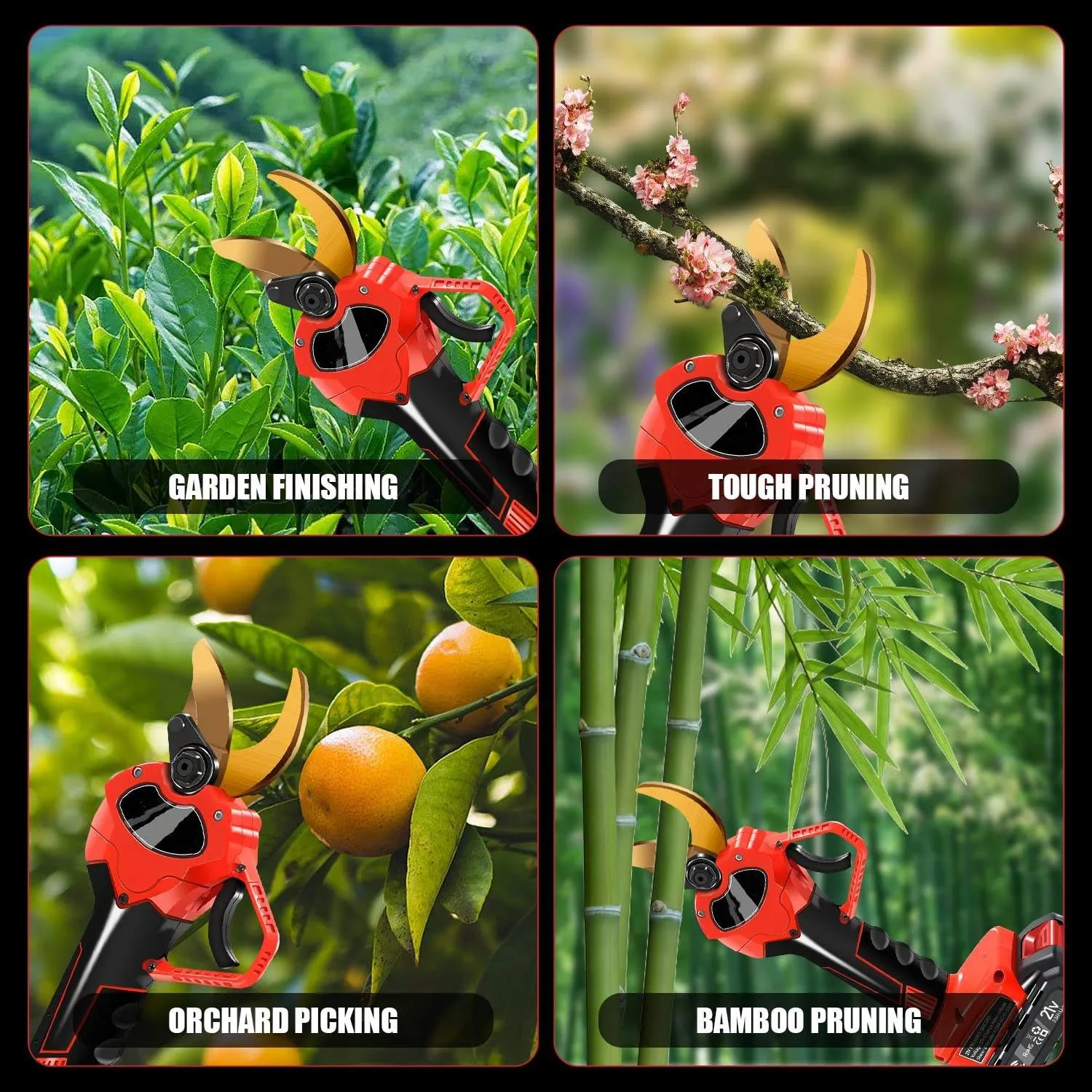 Pruning personalized garden tools cordless 45mm Brushless Electric Secateurs Branch Cutter Power Shears
