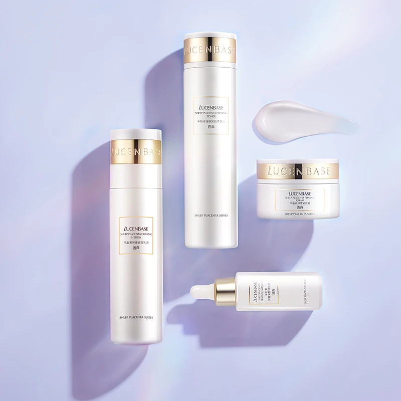 Private Label Korean Skincare Vegan Antioxidant Anti-Aging Anti-wrinkle Elastic Firming Sheep Placenta Serum Skin Care Set