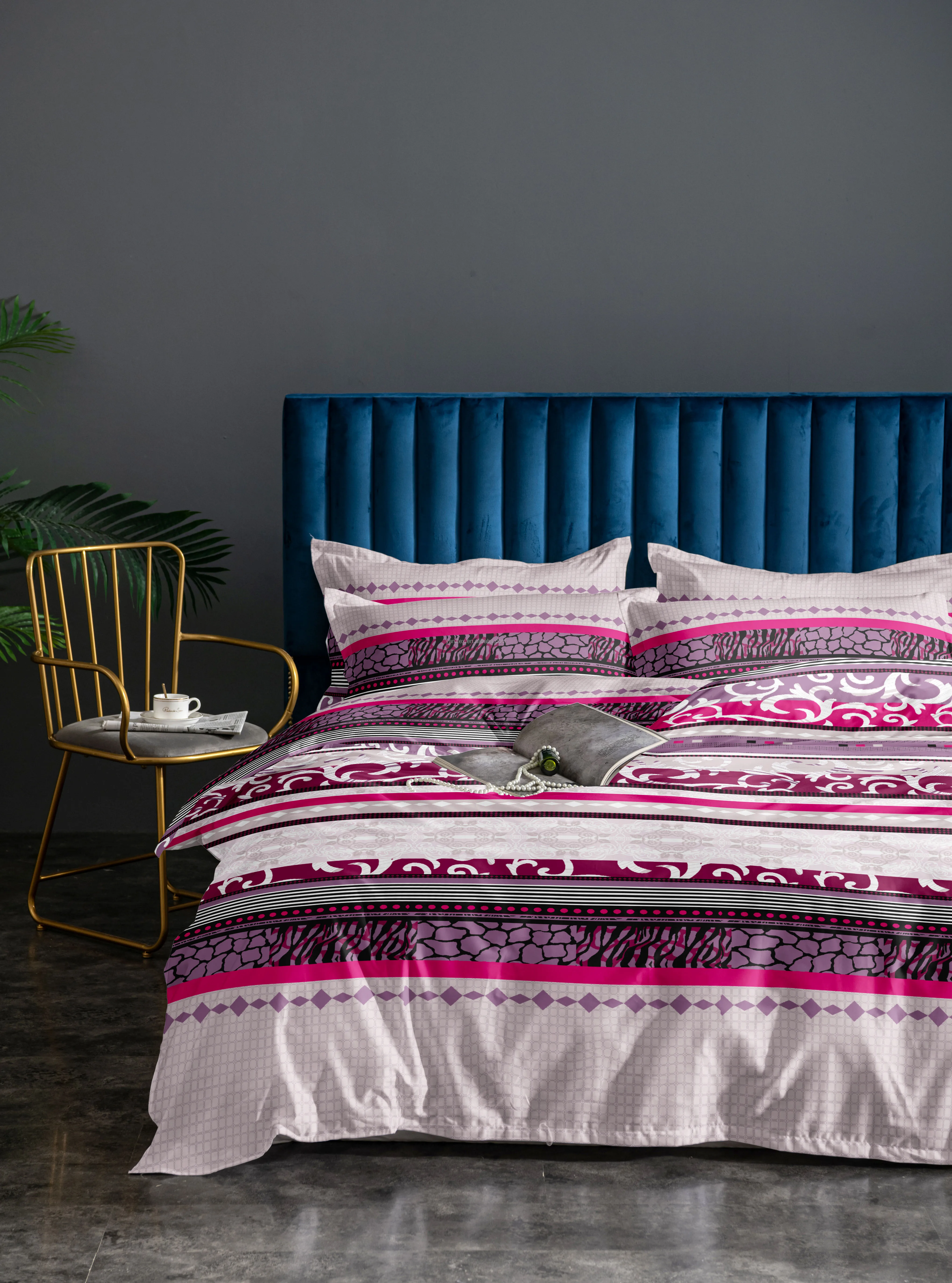 100% polyester microfiber woven brushed design changxing printing bedsheet bed sheet fabric for home textile in rolls