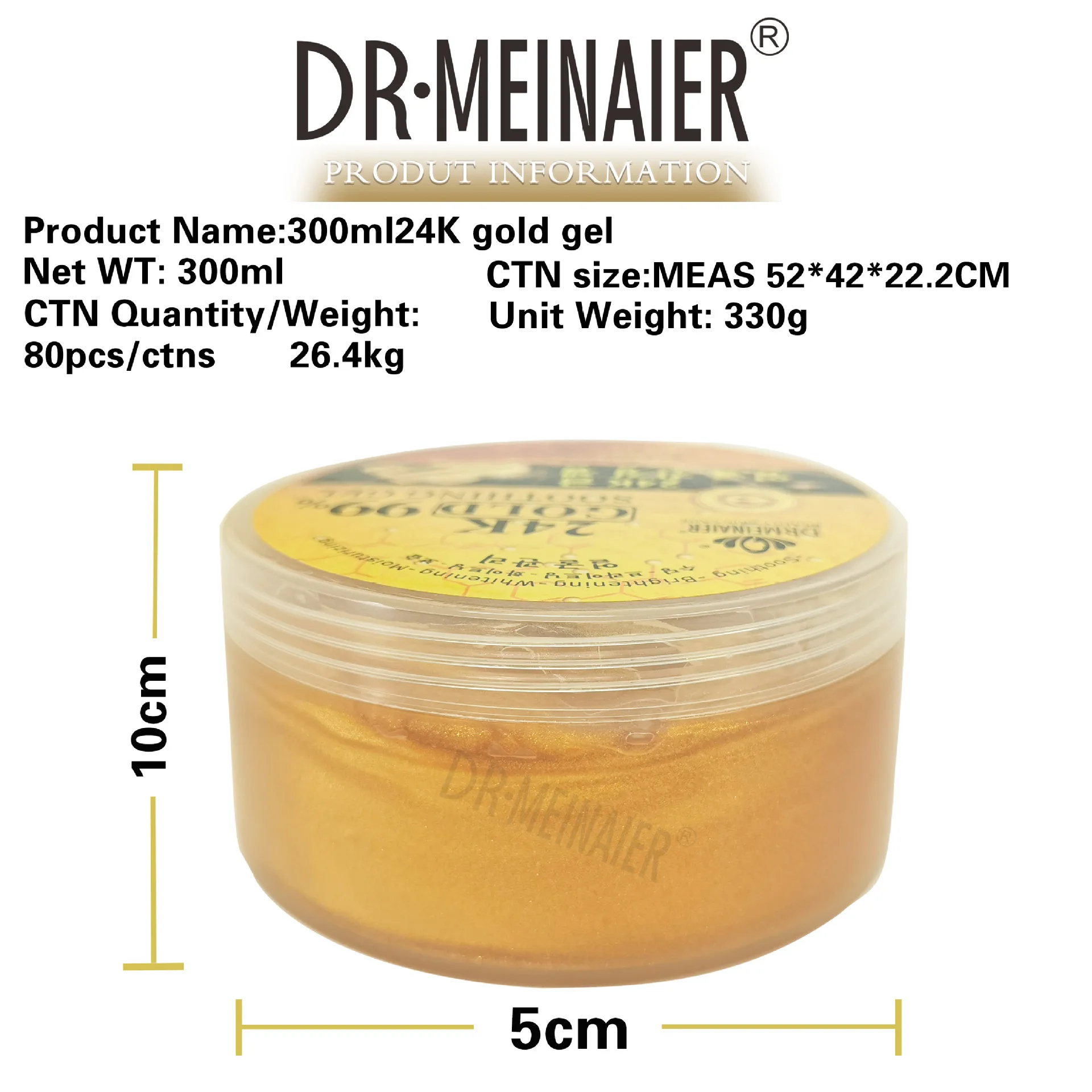 wholesale pivate label Hydrating moisturizing and wrinkle resistant 24k gold soothing facial body gel