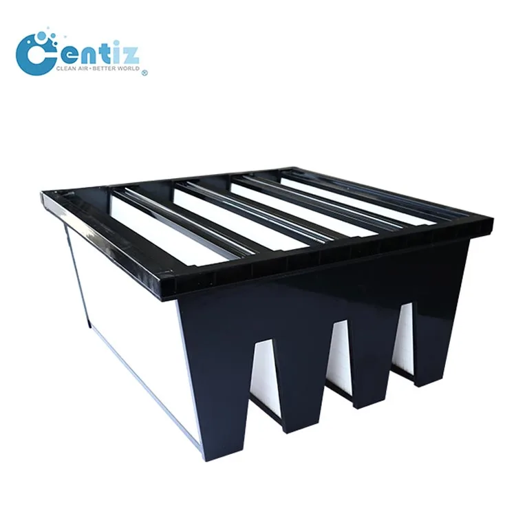 
High efficiency/ultra high efficiency V/W type air filter v bank hepa filter 