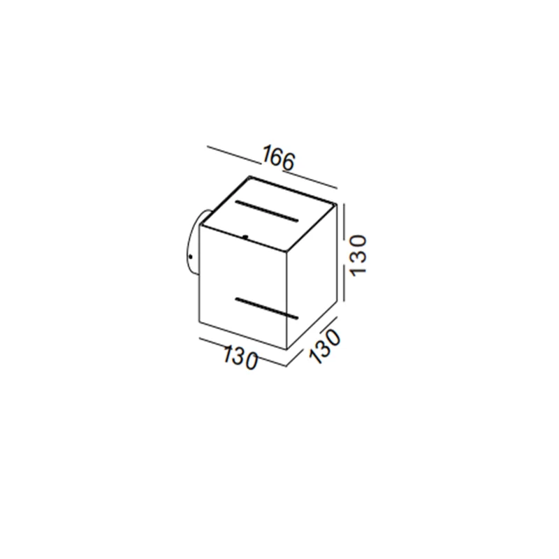 90degree beam angel IP65 Waterproof 2x3 6W led wall lamps& led lighting