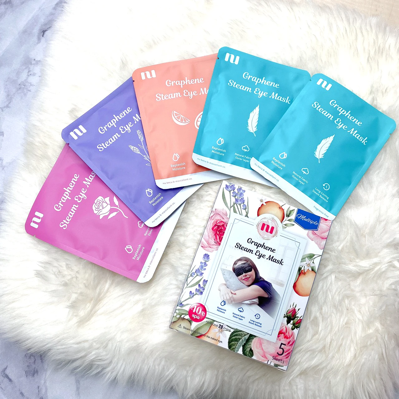 Custom Air Activated Instant Self Heat Hot Compress Disposable Steam Eye Mask With Ear Loops