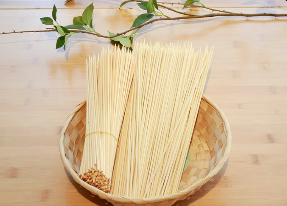 40cm 50cm Barbecue Roasting Kabob Beef Disposable Bamboo Skewer Sticks