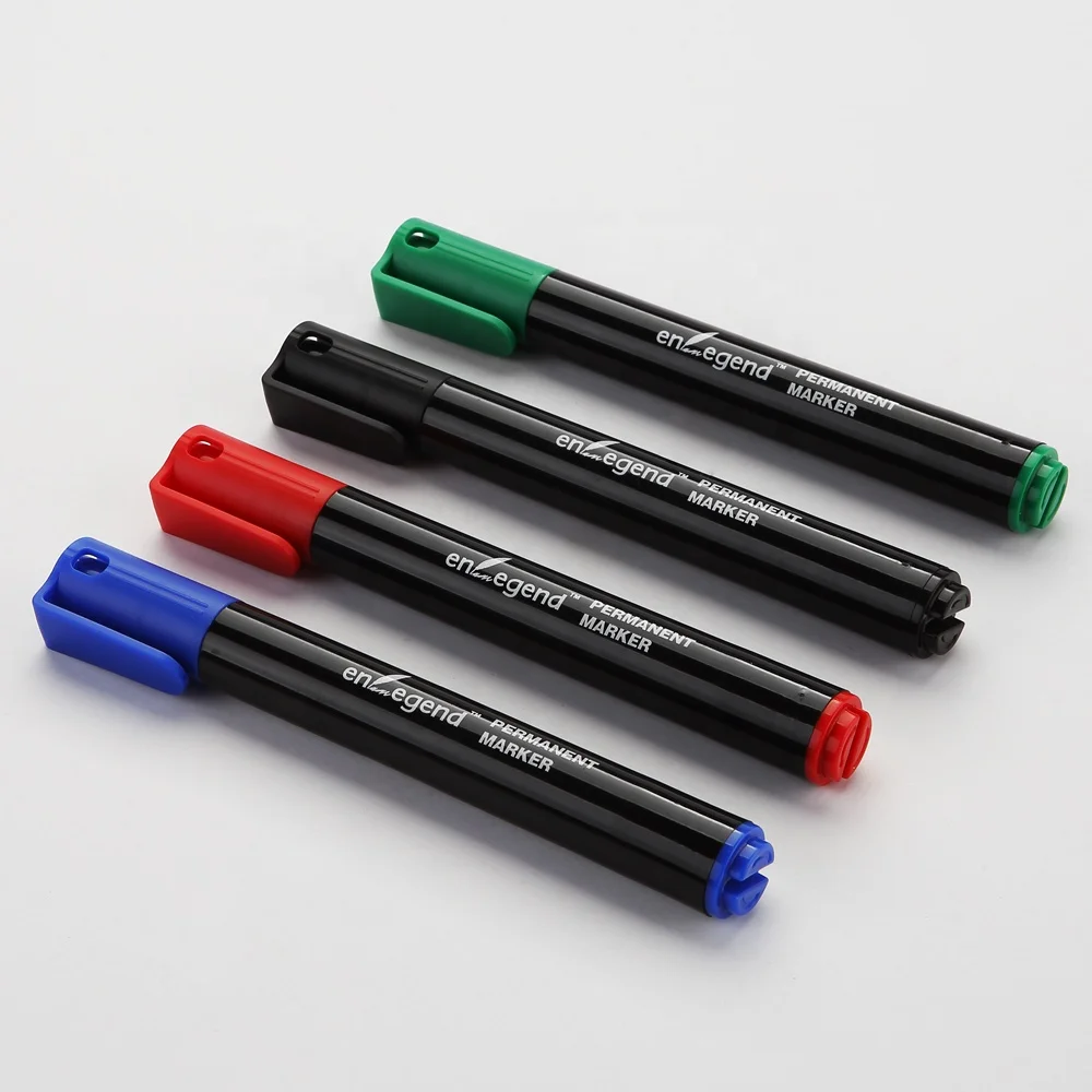 4 Pcs Refillable Waterproof Permanent Marker With PVC Wallet
