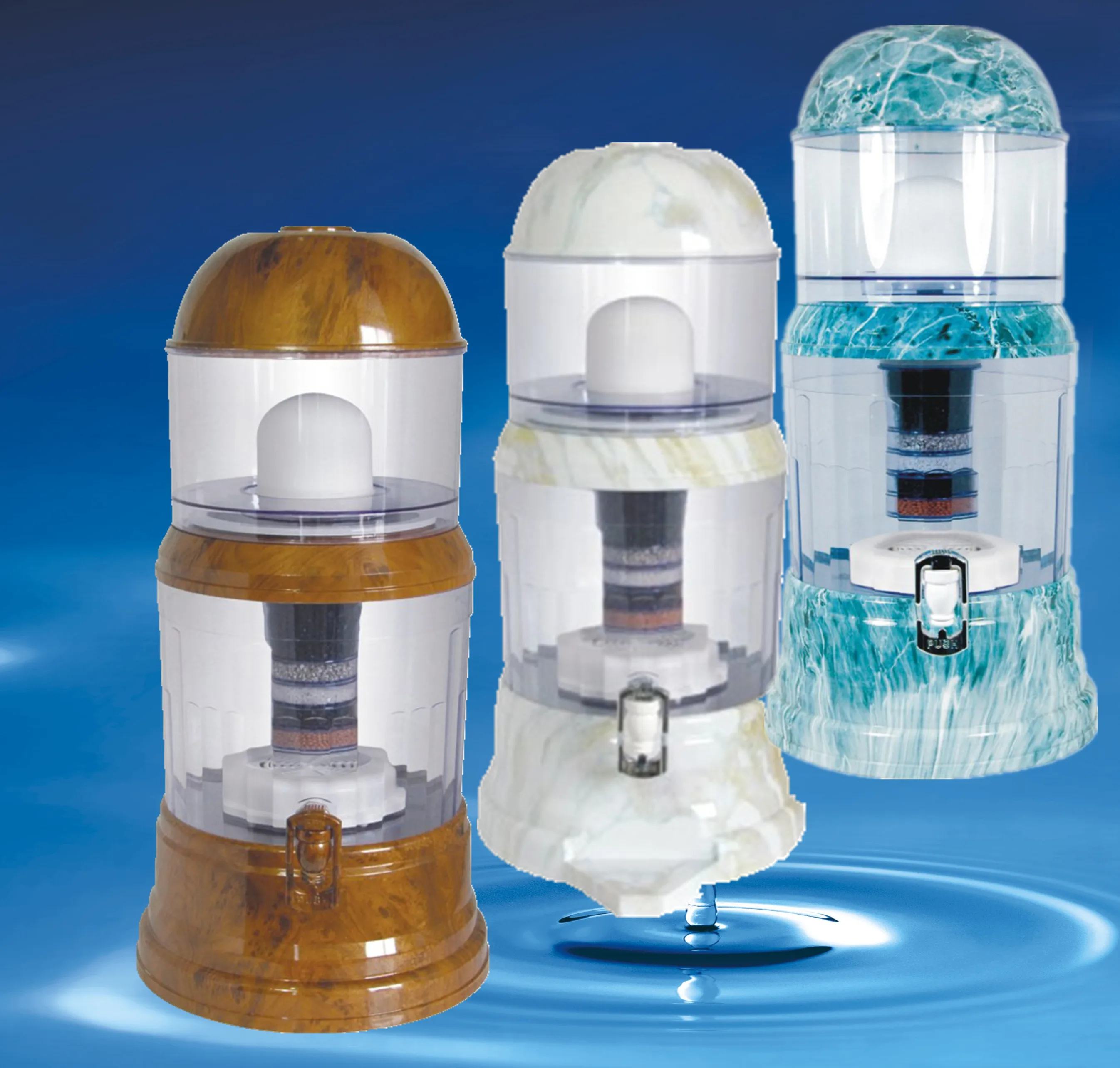 16L Printing Mineral Pot Water Filter Manufacture RY-16G-3 One Year for Replacement Filter Cartridge Free Spare Parts Household