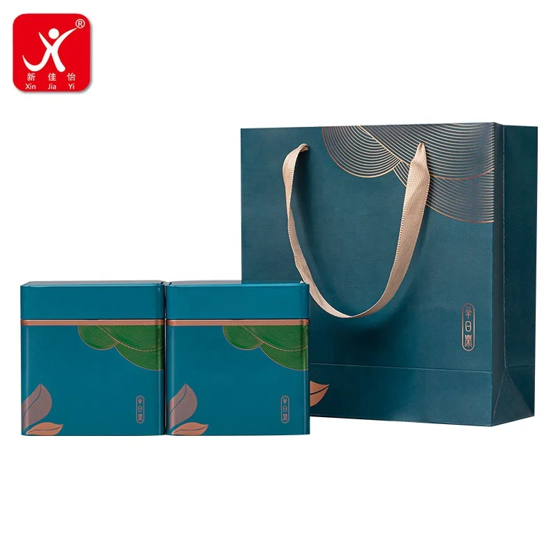 XinJiaYi Factory Direct Tea coffee sugar cans packaging manufacture cube shape tinplate metal canister with lid