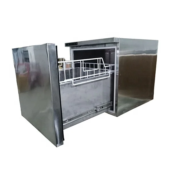 Offroad Fridge Boat Kitchen Refrigerator Car Truck Bus Caravan DC Cool Box Stainless Steel Portable Mini Solar Drawer Fridge