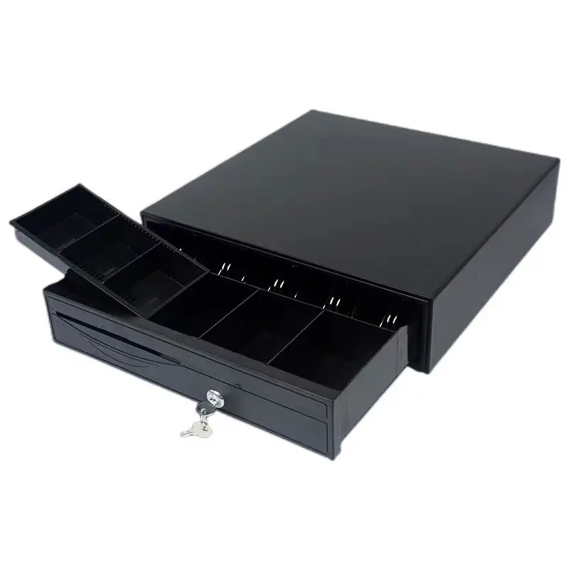 Cashier Box Cash Register Drawer for Point of Sale (POS) System 5 Bill 5 Coin RJ11 Key-Lock for Stores, Shops, and Businesses
