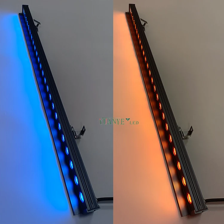 Remote illumination bright outdoor ip68 waterproof 18W 24W 36w 40w 50w dmx rgbw RDM dimming Linear led wall washer light