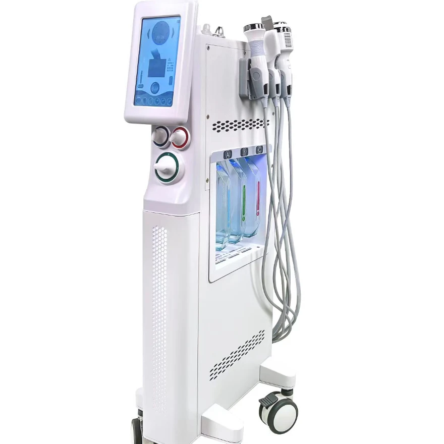 newest  2024  6 in 1 Microdermabrasion Skin Care Portable Hydro Water Facial Jet Peel Machine facials