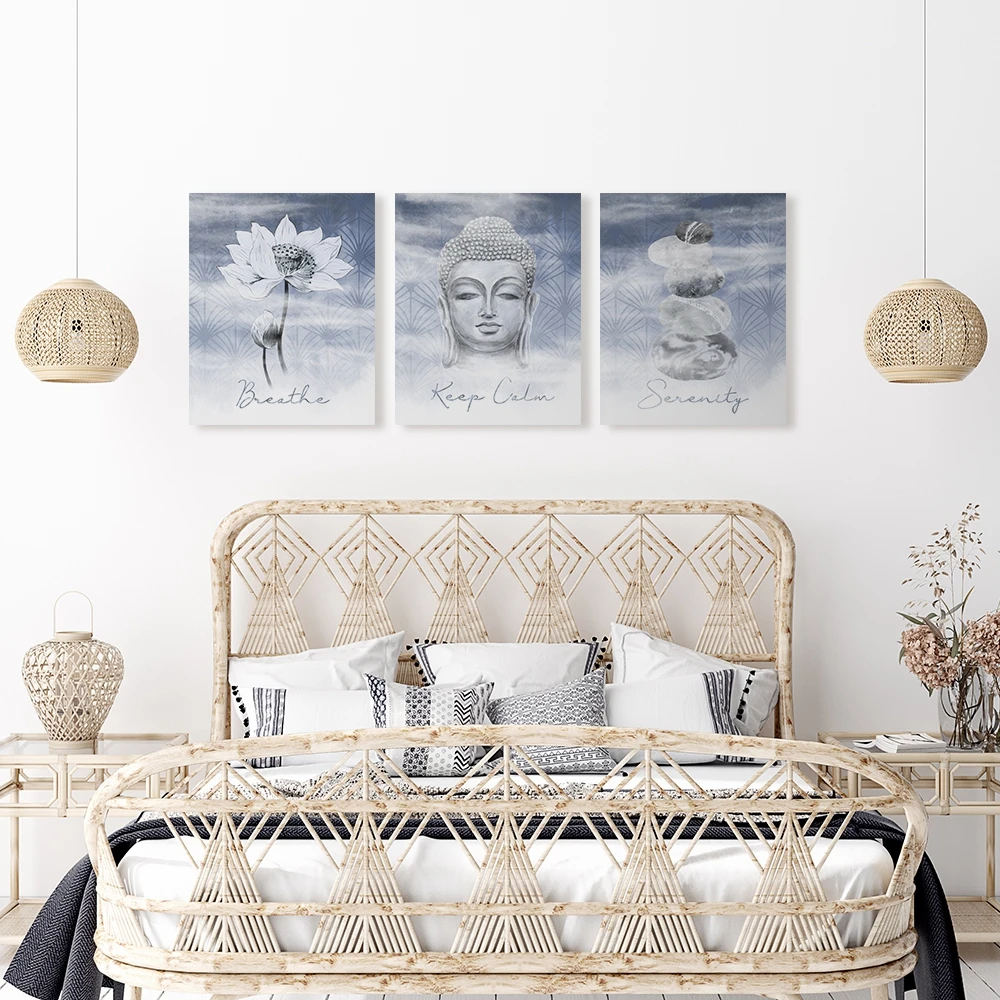 Contemporary Artwork Hand Painted Canvas Abstract Buddha For Wall Art Piece Oil Classical Portrait Handpainted