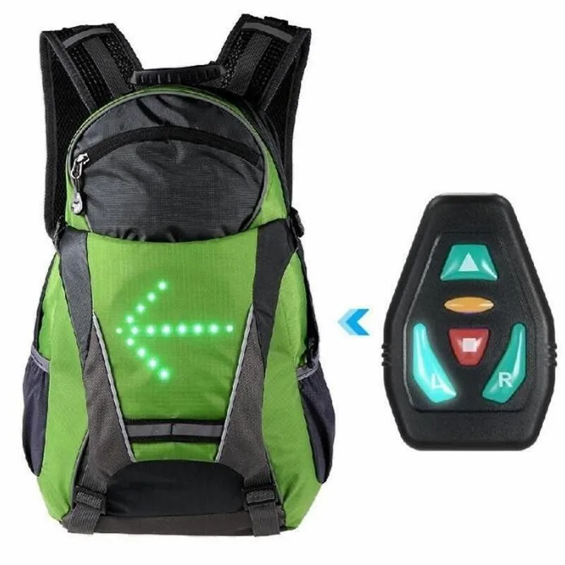 high visibility bicycle signal backpack bike led indicator cycling backpack 18l fahrradtasche turn signal led bagpack travel