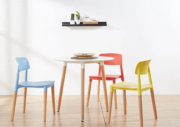 Пластиковые стулья среднего века, современная пластиковая мебель, новейшие деревянные стулья, обеденный стул