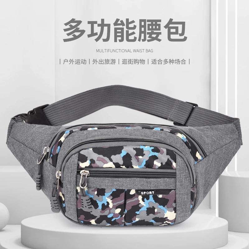 Fashion women chest bag Wholesale women ultra-light fanny pack High quality camouflage color waist bags for shopping running