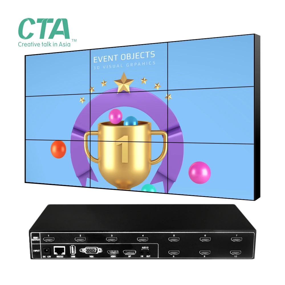CTA 46 inch indoor 2x2 3x3 4x4 3.5mm ultra narrow bezel LCD video wall